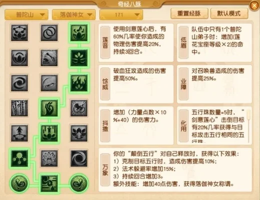 梦幻西游普陀山奶脉攻略：清露、新菏、复苏经脉及加点技巧